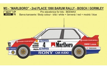 Decal – BMW M3 - 1990 Barum rallye 2nd place overall - J.Bosch / K.Gormley